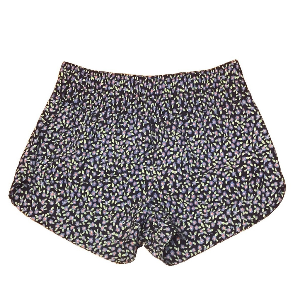 JCrew Crewcuts Shorts Girls size 14 Ditsy Navy Floral Pull On Performance